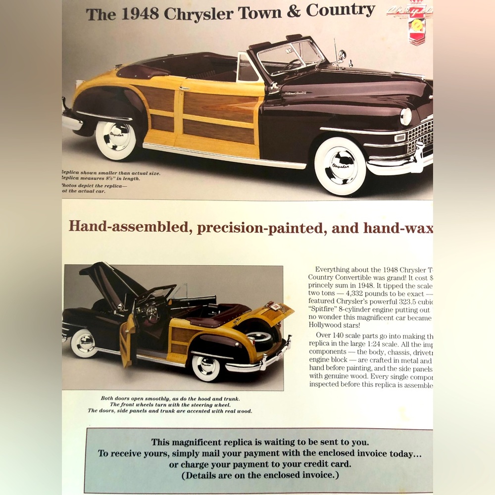 Die Cast car. A real beauty. Franklin mint collectible